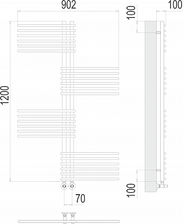 Европа П24 70х1200 Полотенцесушитель  TERMINUS Чайковский - фото 3