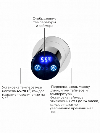 Аккорд П5 500х800 электро Полотенцесушитель TERMINUS Нержавеющая сталь Чайковский - фото 4