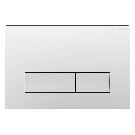 Клавиша смыва для инсталляции Terminus Classic кнопка прямоугольник цвет белый Чайковский - фото 1