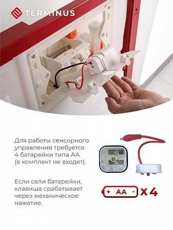 Сенсорная система инсталляции для подвесного унитаза 500х1125 (3 в 1) Terminus Чайковский - фото 3